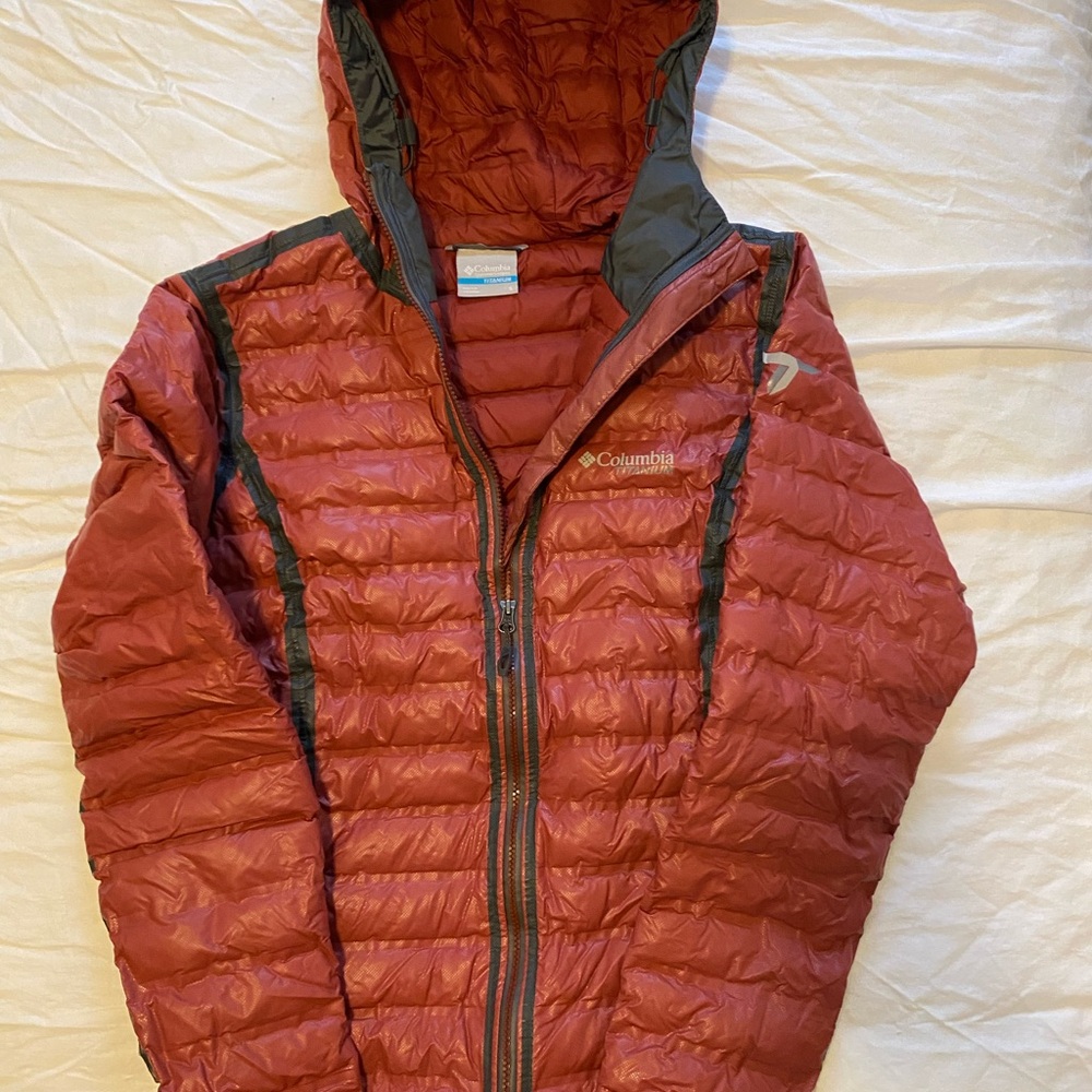 Columbia Titanium Red Jacket with Black Trim